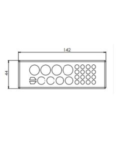 43518 | KEL-DP 24/26 A Grey | Cable Entry Plate