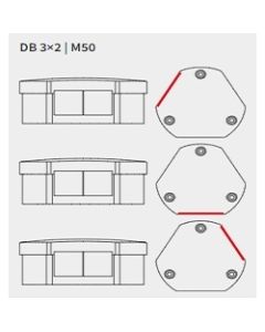 DB 3×2 | M50 | 54301 | Distribution Box for 6 x KT small