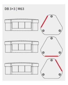 DB 3×3 | M63 | 54302 | Distribution Box for 9 x KT small