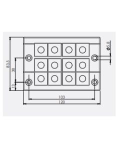 42141.200 |KEL 16 E Black | icotek Cable Entry Frame