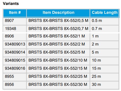 Various cable lengths 8